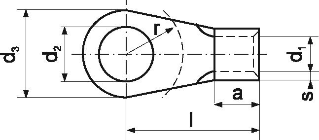 Кабельный наконечник KOA 6-2,5 (упак.-100шт.)