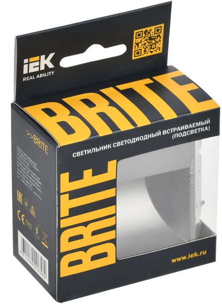 Подсветка LED встраиваемая сталь BRITE IEK