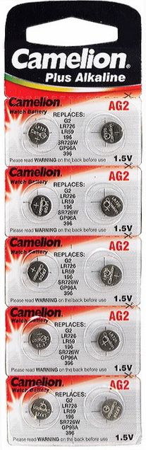 Элемент питания Camelion G 2  BL-10  (396A/LR726/196 для часов)