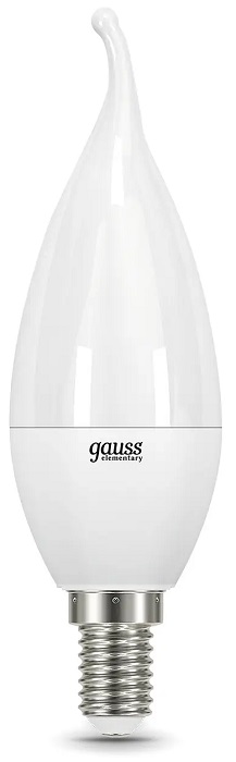 Лампа Gauss Elementary LED  Свеча на ветру 8W 220V E14  2700/3000К 520Lm