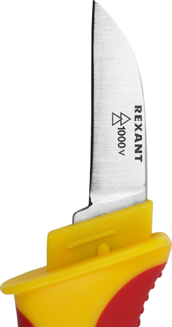 Нож монтажника нержавеющая сталь прямое лезвие Rexant
