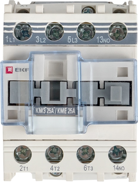 Контактор КМЭ 25А (кат.220В АС, 25А, 11кВт, 1но.) EKF