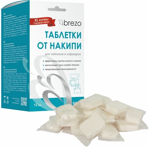 Таблетки д/очистки от накипи 12 шт BREZO