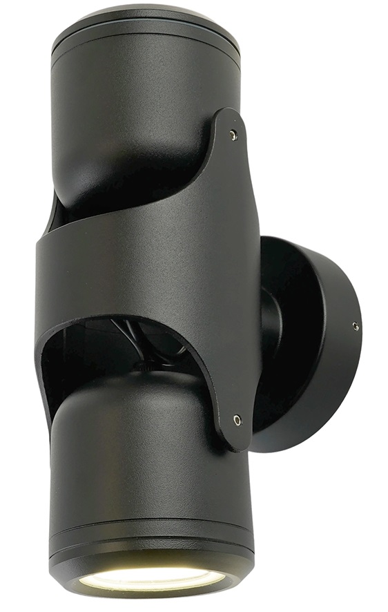 Светильник садово-парковый 220-240В 2*GU10 DH1502, черный (на стену) Feron