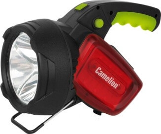 Фонарь Camelion LED56334 (фонарь аккум., карбон, 3W  CREE+12LED+12redLED, 5В 4А-ч, пластик, коробка)