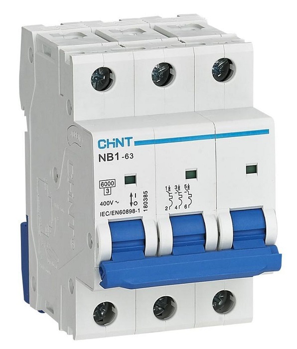 Автоматический выключатель NB1-63 D25/3 6кА CHINT