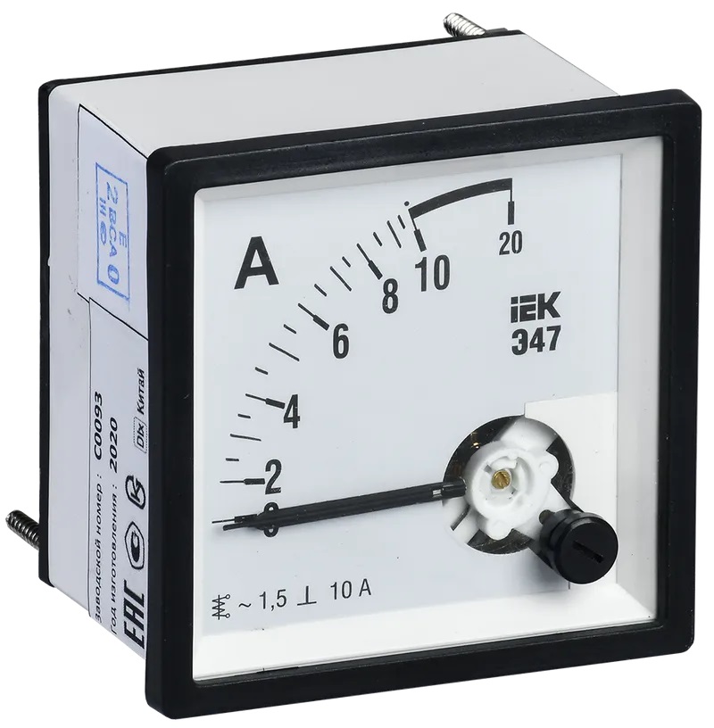 Амперметр Э47 10А кл. точн. 1,5 72х72мм ИЭК (акц)