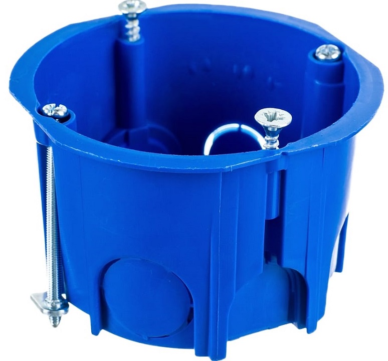 Коробка установ. для полых стен 68х62 глубокая (метал. лапки) Ecoplast (265)