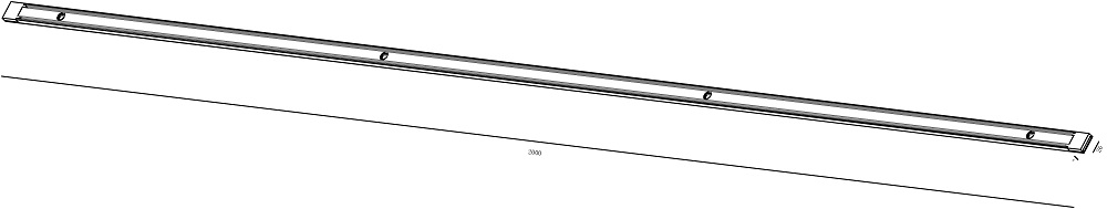 Шинопровод TR-SLIM-WH-2M системы SLIM, белый, 2000мм (ультратонкий)