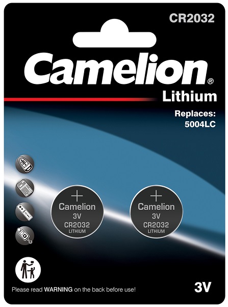 Элемент питания Camelion CR2032 BL-2 (2шт литиевая,3V)
