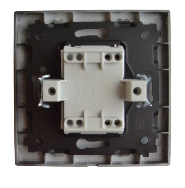 Выключатель 1-кл. чёрный SD-P1001B "Standard" AWSproducts