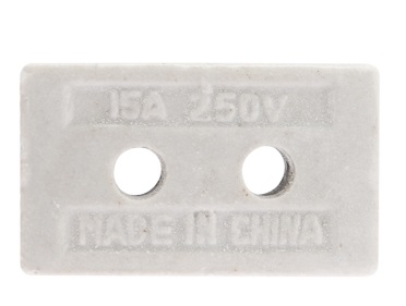 Клемма керамическая винтовая 10 мм2 3 пары контактов с крепежным отверстием (84 шт./уп.) REXANT, 07-