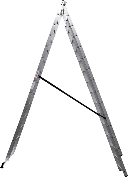 Лестница алюминиевая трёхсекционная Новая Высота NV 1230, 3х14 перекладин