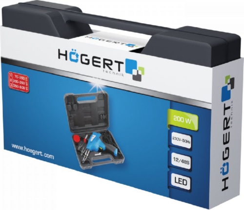 Паяльник электрический в наборе с аксессуарами 200W HOEGERT