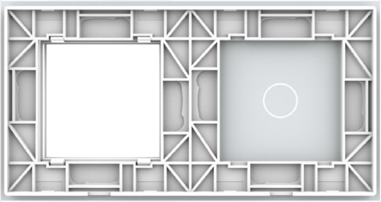 Панель для сенсорного выключателя и розетки Livolo, 1 клавиша, цвет белый, стекло