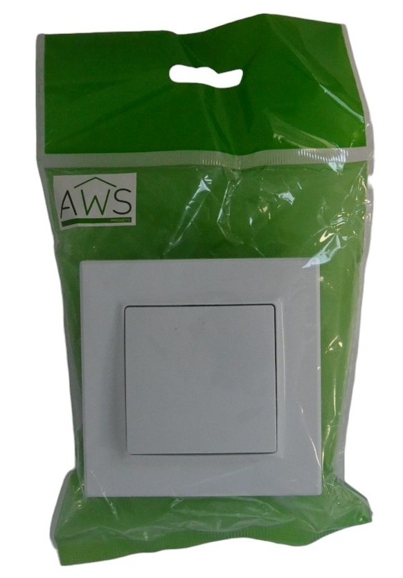 Выключатель 1-кл. белый SD-P1001W "Standard" AWSproducts