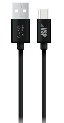 Дата-кабель USB-Type-C; 2А;2м; черный  Borasco