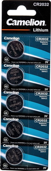 Элемент питания Camelion CR2032 BL-5 (литиевая,3V)