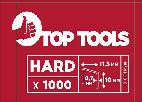 Скобы 10 мм, набор 1000 шт. тип J TOP TOOLS