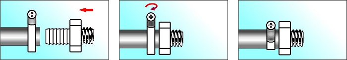 Хомут червячный 3/4" (12-20мм) (белый цинк) (в упак. 2 шт.)