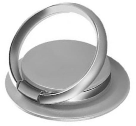 Держатель-кольцо для смартфона серебристый, Borasco