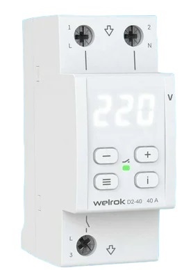 Реле напряжения Welrok D2-40 40А (max 50A) 8 800 ВА, 3х клеммные