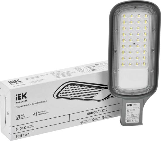 Светильник LED ДКУ 1012-150Ш 5000К IP65 серый IEK