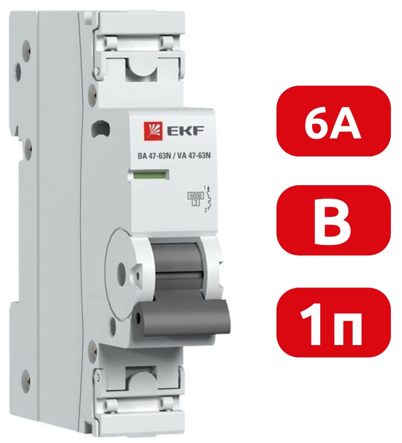 Автоматический выключатель ВА 47-63N B6/1 6кА Proxima EKF