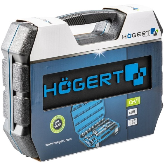 Набор инструментов 89 шт, двухцветный чемодан HOEGERT, ком