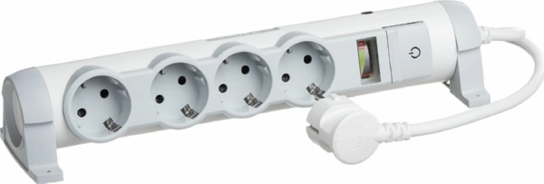 Удлинитель 4X2К+З с индикатором потребленной мощности и защитой Safe control, кабель 1,5 метра (6946