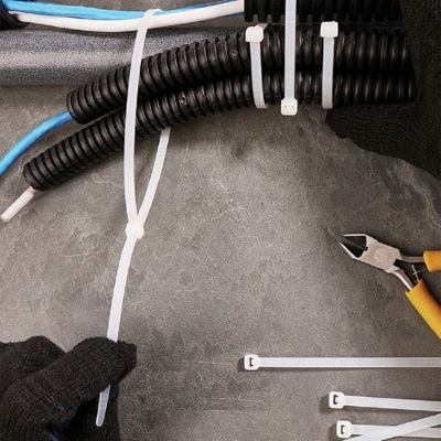 Хомут 7,2*200 белый нейлон (100 шт.) Basic (EKF), уп