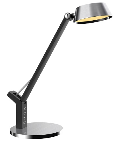 Светильник настольный Camelion KD-835 C03 серебро LED (8Вт,230В,480лм,сенс.рег.ярк и цвет.темп,USB-5