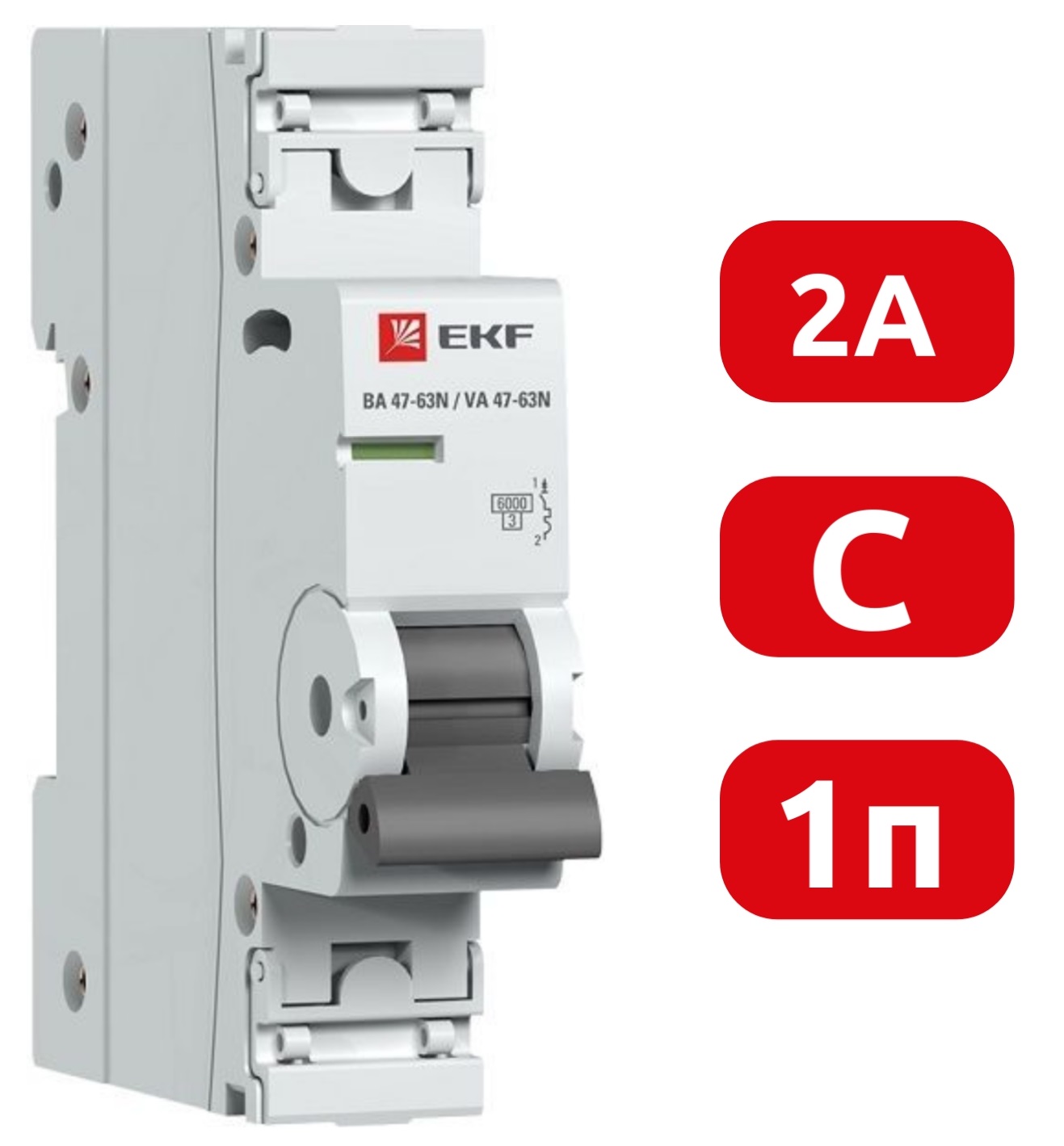 Автоматический выключатель ВА 47-63N C2/1 6кА Proxima EKF