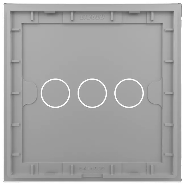 Панель 3кл сенсорного выключателя EU стандарт, цвет серый, стекло
