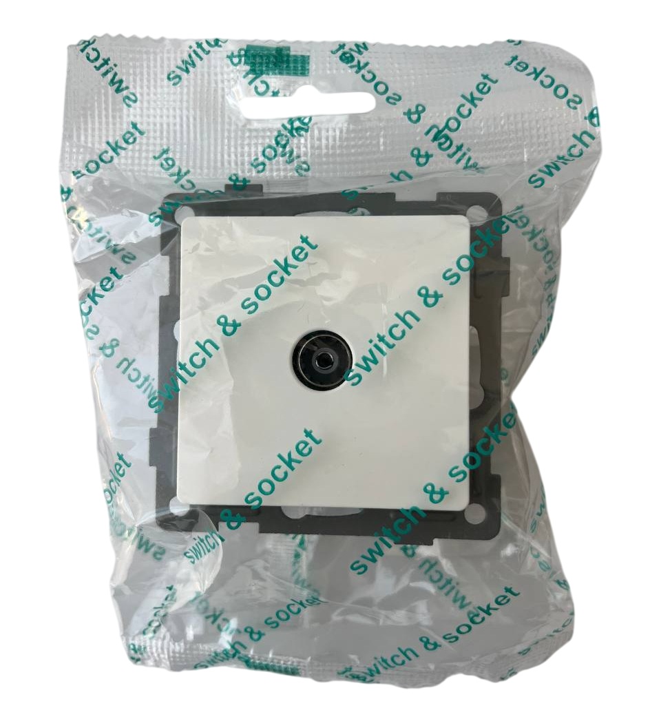 Розетка TV 1-я белая U1A-013 SoftTouch AWSPRODUCTS
