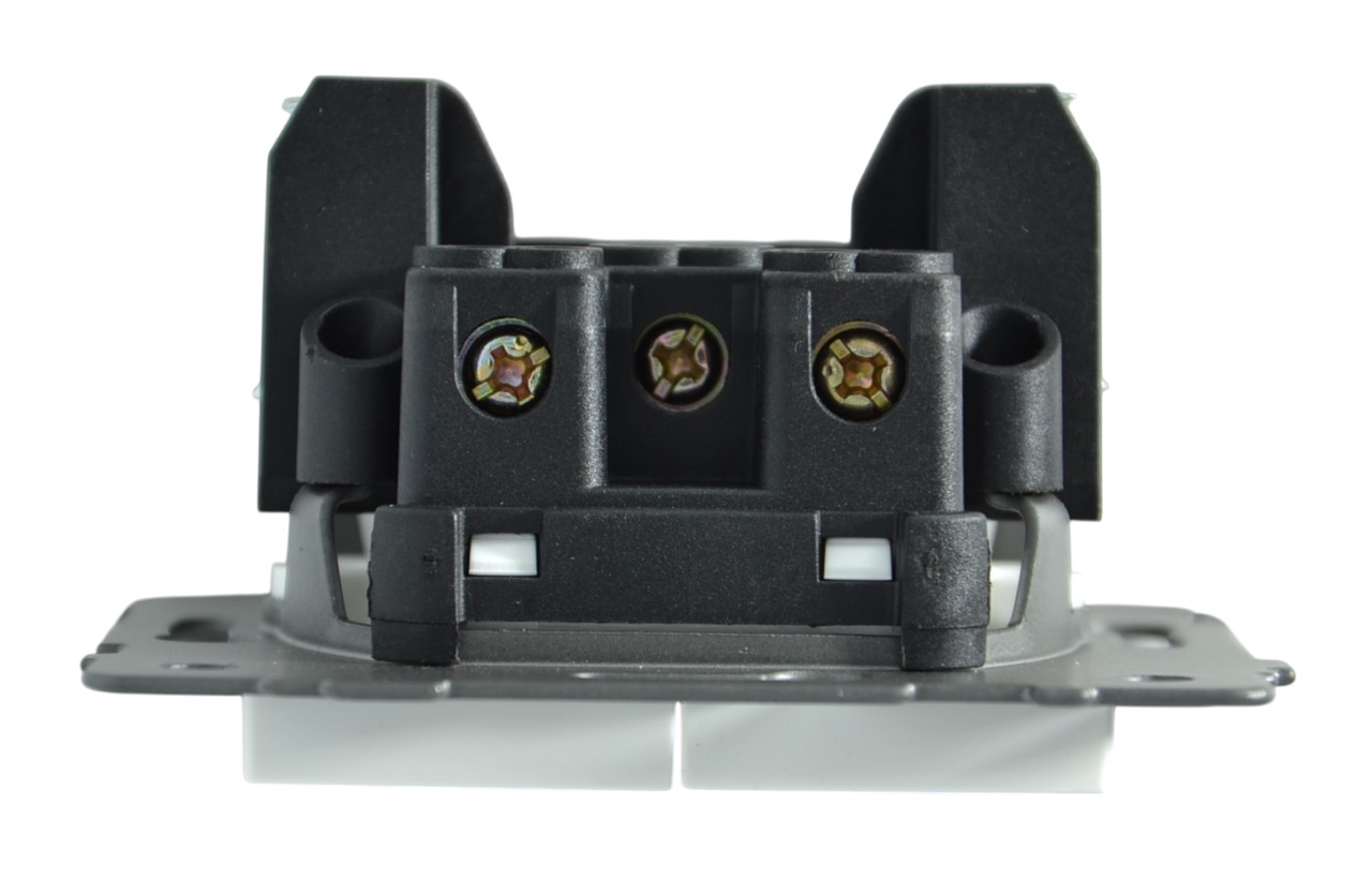 Выключатель 2-кл. с подсветкой белый A-011W "Aura" AWSproducts