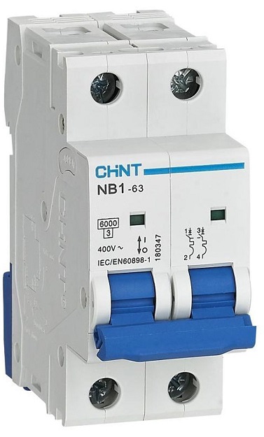 Автоматический выключатель NB1-63 D16/2 6кА CHINT