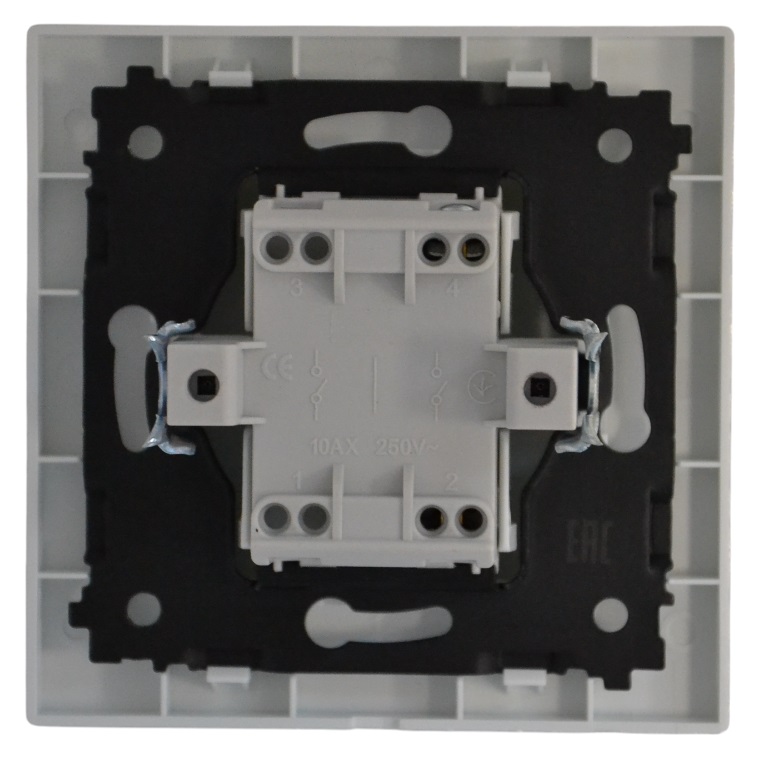 Выключатель 1-кл. с подсветкой белый SD-P1002W "Standard" AWSproducts