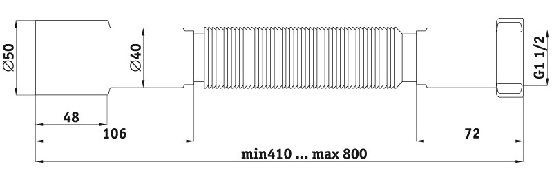 Гибкая труба 1 1/2"*40/50 K106