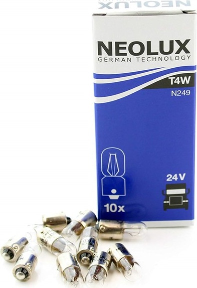 Лампа T4W N249 4W 24V BA9S 5XFS10 NEOLUX (только упаковками по 10шт)
