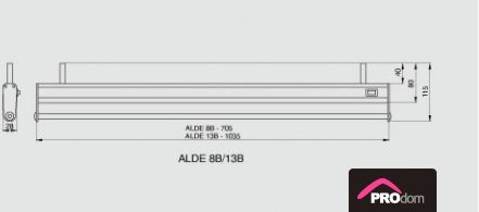 Светильник ALDE 8B 8W серебро