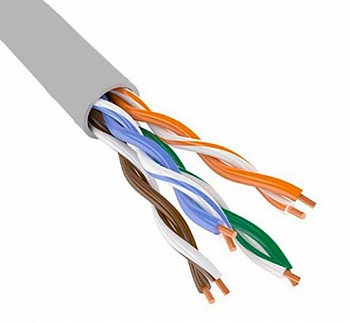 Кабель Ripo Plus UTP cat 5e НГ(А) 4*2*24AWG 0,46 Cu Indoor (КСВПВ-5e 4*2*24AWG) -А-