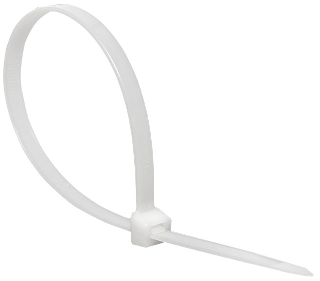 Хомут 7,2*400 белый нейлон (100 шт.) Basic (EKF)