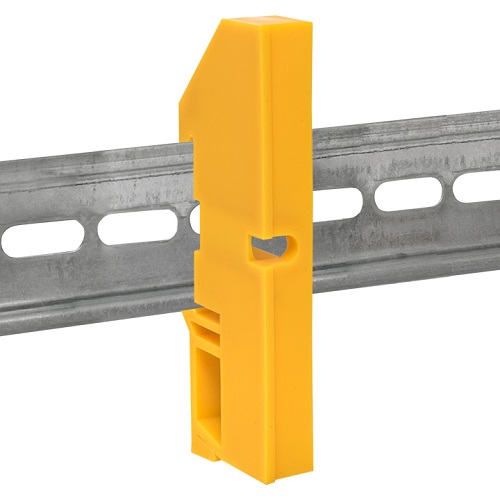 Изолятор на DIN рейку желтый (уп.20)