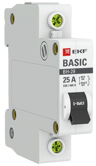 Выключатель нагрузки ВН-29 1P 25А 230В, Basic