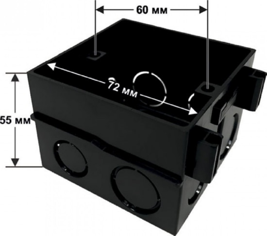 Монтажная квадратная коробка размер 81х81