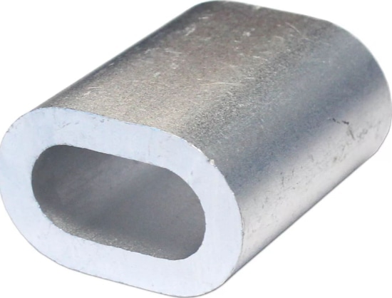 Зажим для стальных канатов алюмин. 8,0мм DIN3093 (поштучно)