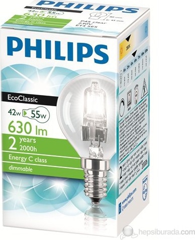 Лампа EcoClassic 42W E14 230V P45 CL 1CT/20
