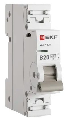 Автоматический выключатель ВА 47-63N B20/1 6кА Proxima EKF (без НДС)
