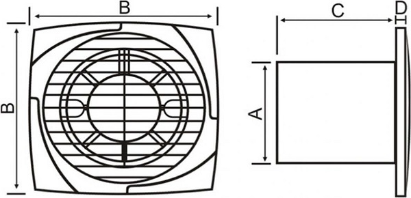Вентилятор MTG A100-H с гидротаймером и клапаном (удлиненный корпус (98 мм))